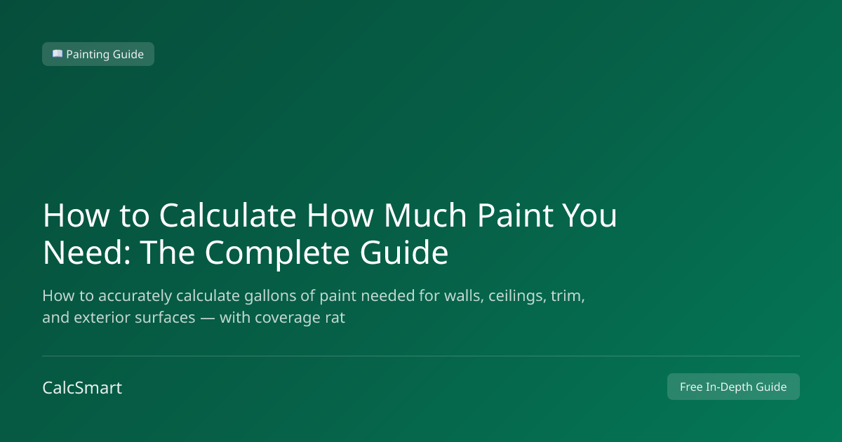 How To Calculate How Much Paint You Need